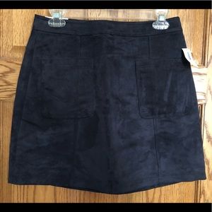 Faux suede mini skirt (NWT)